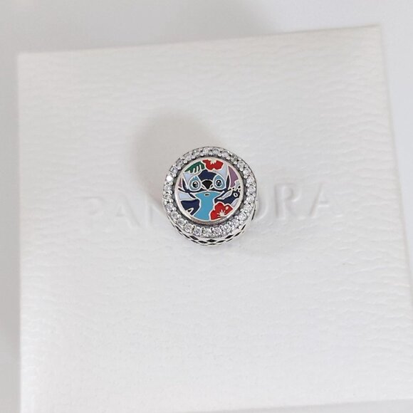 Pandora Disneyland Paris Stitch Button Charm Bead S925 Silver with box - Picture 8 of 10